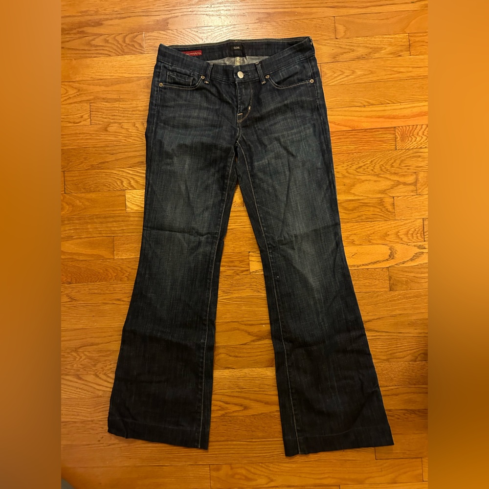 Citizens of Humanity jeans low rise dark wash wide leg